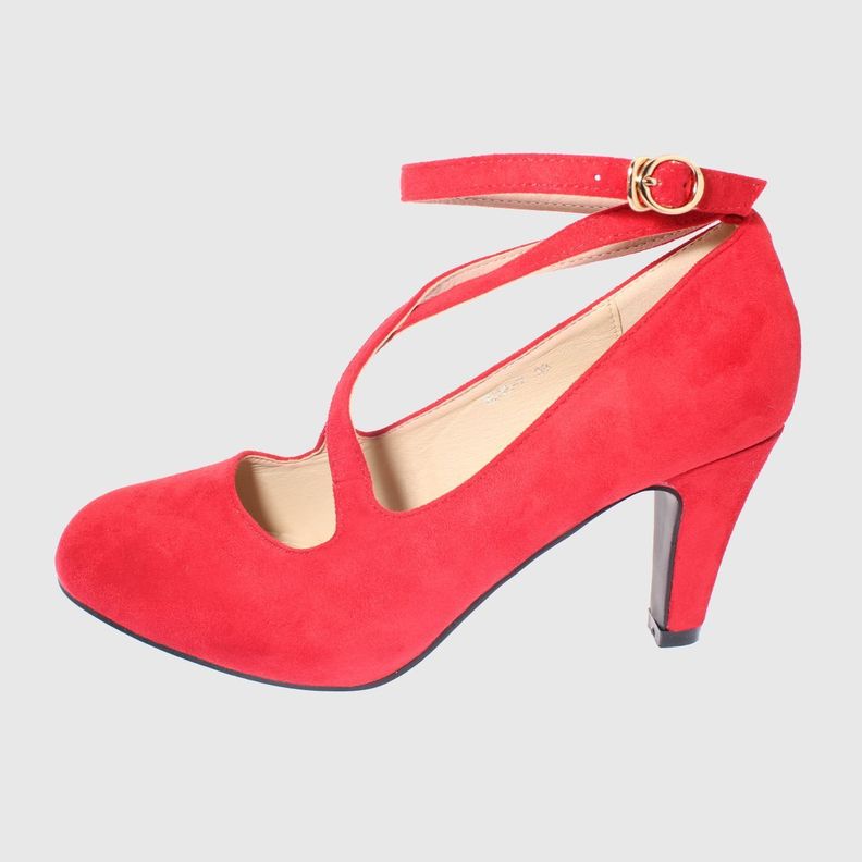 Zapato taco Rojo Vía Franca Mujer-1