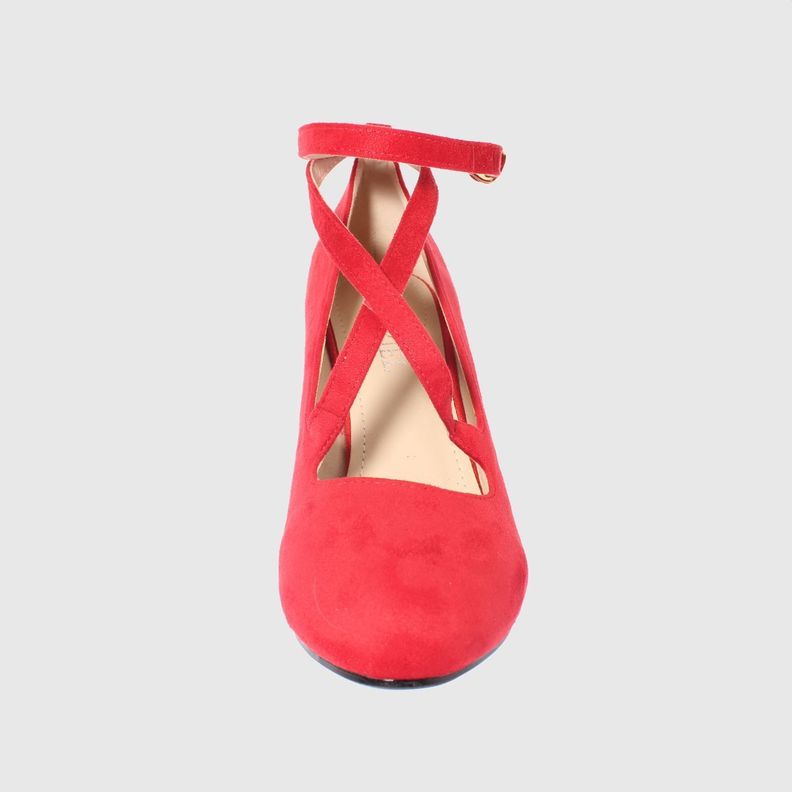 Zapato taco Rojo Vía Franca Mujer-2