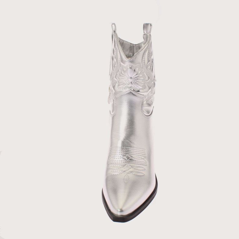 Bota Vaquera Plateado Vía Franca Mujer Art: 5CC248SILVER-2