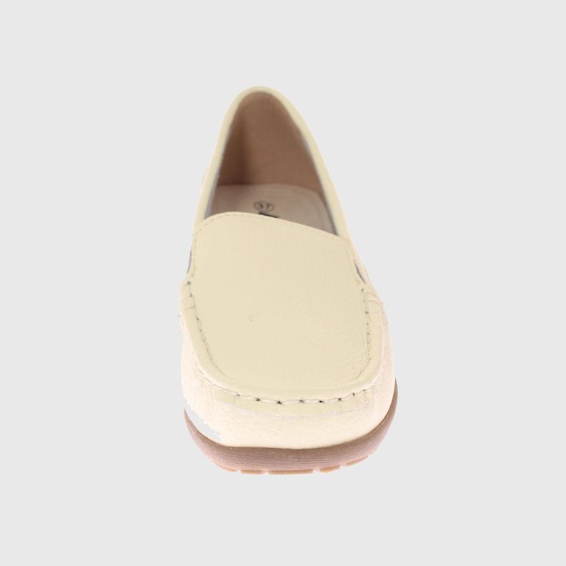 Mocasín Cuero Beige Vía Franca Mujer-2