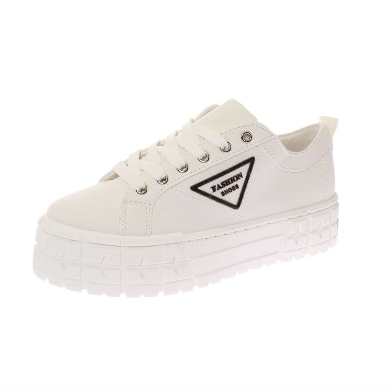 Zapatilla Lona Blanco Vía Franca  Mujer-0