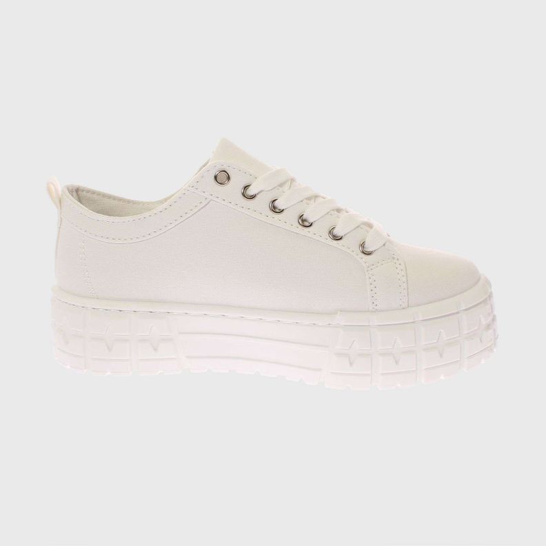 Zapatilla Lona Blanco Vía Franca  Mujer-3