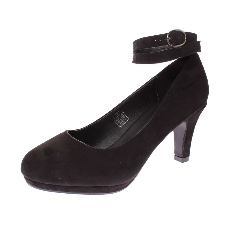 Zapato Taco Negro Vía Franca Mujer-0