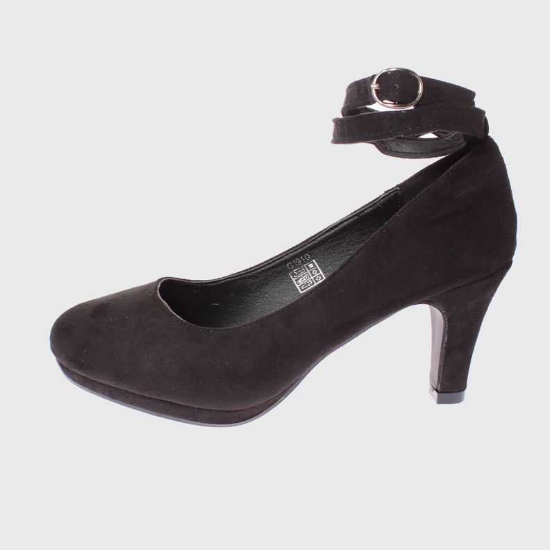 Zapato Taco Negro Vía Franca Mujer-1