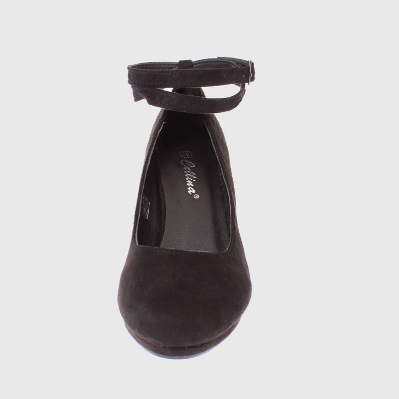 Zapato Taco Negro Vía Franca Mujer-2