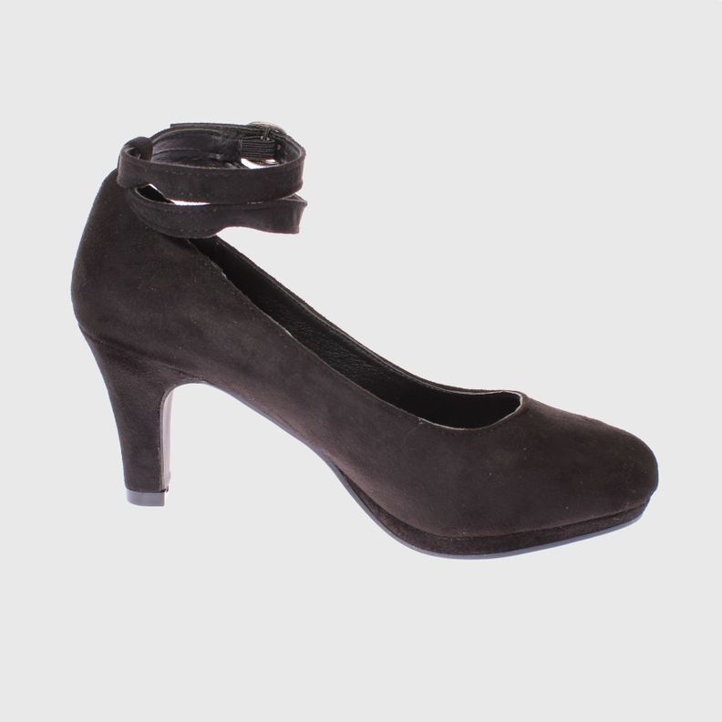 Zapato Taco Negro Vía Franca Mujer-3