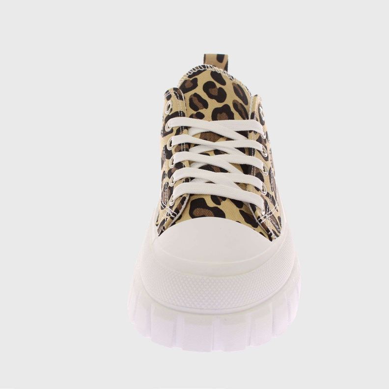 Zapatilla Leopardo Negro Vía Franca Mujer-2