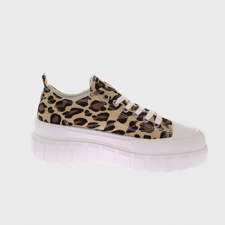 Zapatilla Leopardo Negro Vía Franca Mujer-3