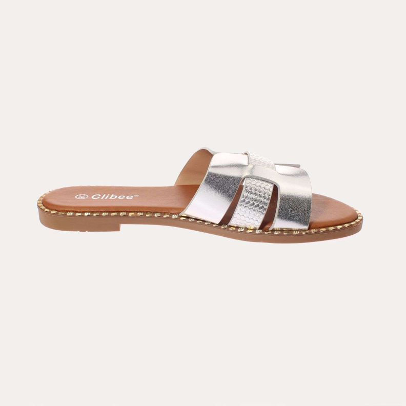 Sandalia Plateado Vía Franca Mujer Art: 5KD71SILVERY-3