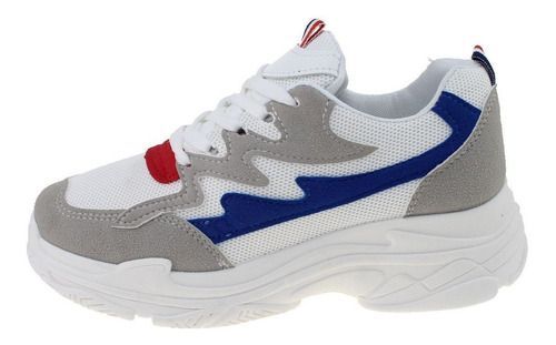 Zapatilla Blanco/Azul Vía Franca Mujer-1