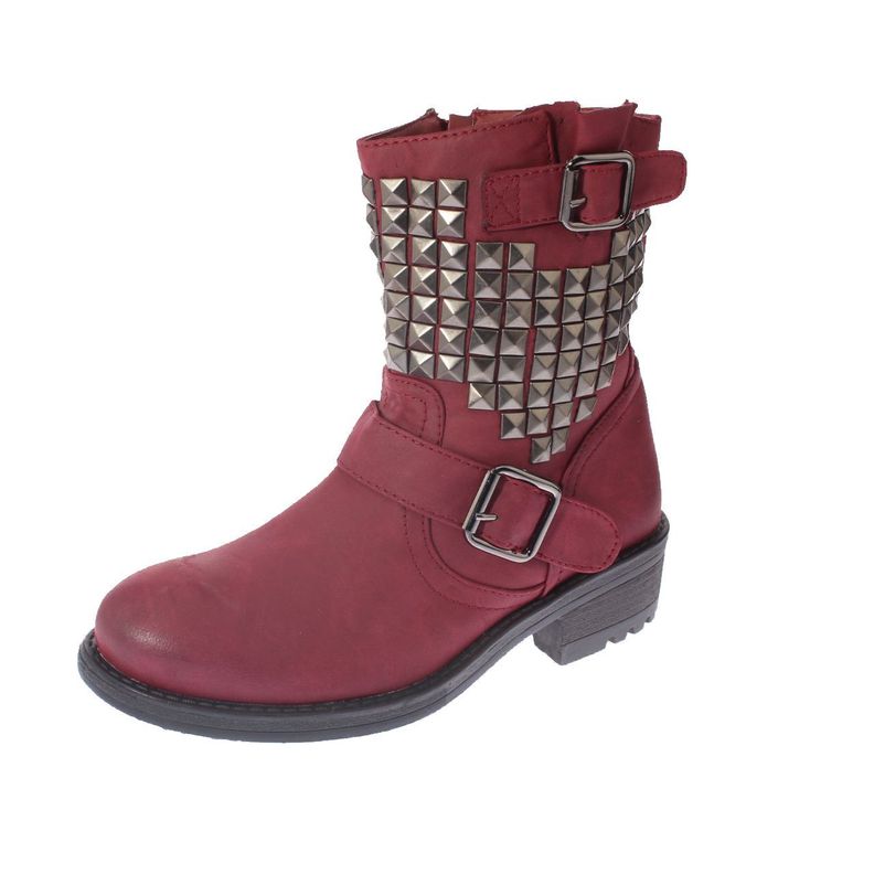 Bota Tachas Burdeo Vía Franca Mujer-0