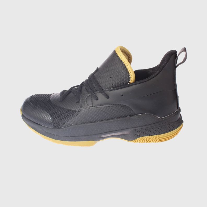 Zapatilla Caña Negro/Dorado Vía Franca Hombre-2
