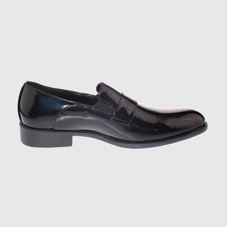 Zapato charol Negro Vía Franca Hombre-3