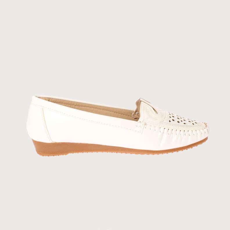Mocasín Blanco Vía Franca Mujer Art: 5EH141WHITE-3