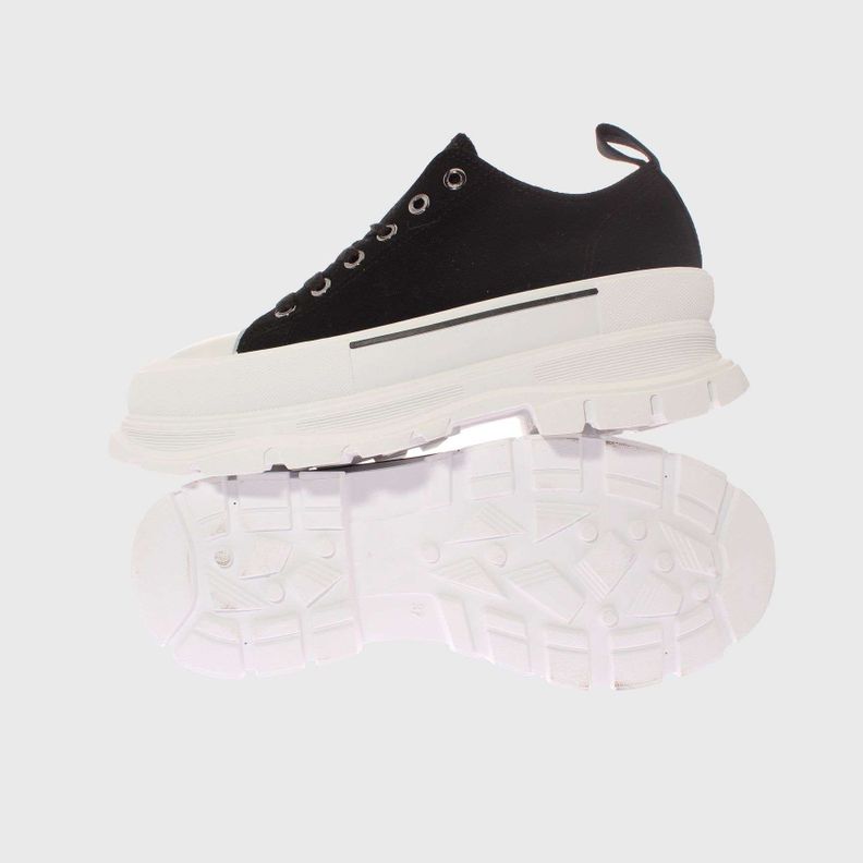 Zapatilla Lona Negro Vía Franca Mujer-1