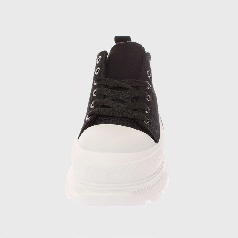 Zapatilla Lona Negro Vía Franca Mujer-2