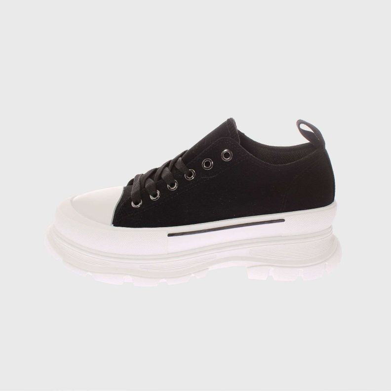 Zapatilla Lona Negro Vía Franca Mujer-4