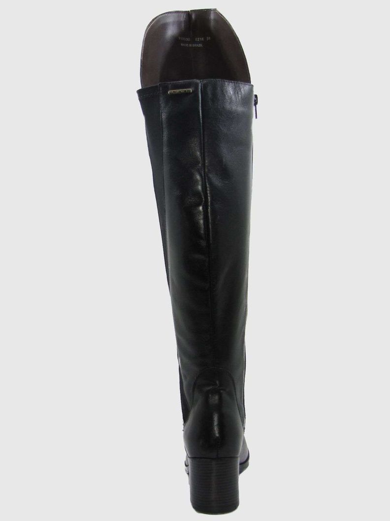 Bota Cuero Negro Vía Franca Mujer-3