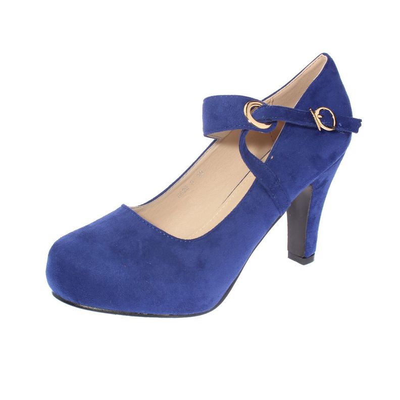 Zapato taco Azul Vía Franca Mujer-0