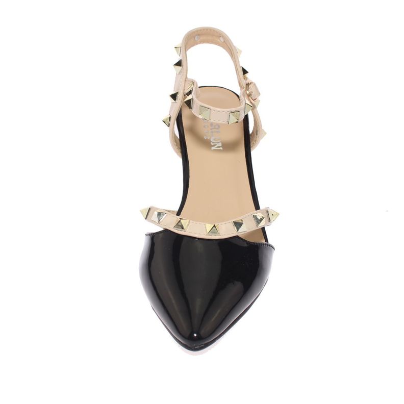 Zapato Tachas Negro Vía Franca Mujer-3