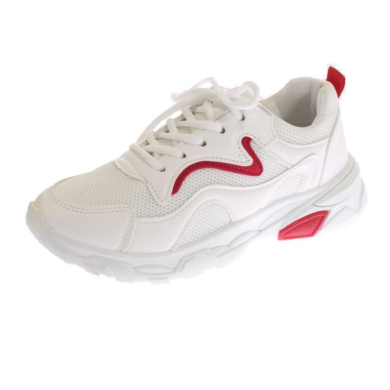 Zapatilla Blanco Rojo Vía Franca Mujer-0