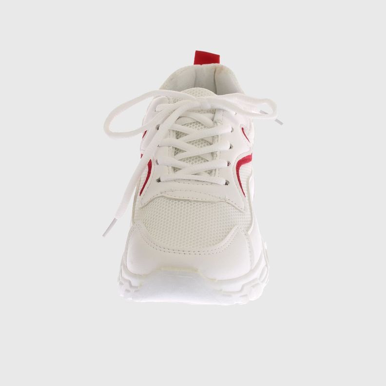 Zapatilla Blanco Rojo Vía Franca Mujer-1