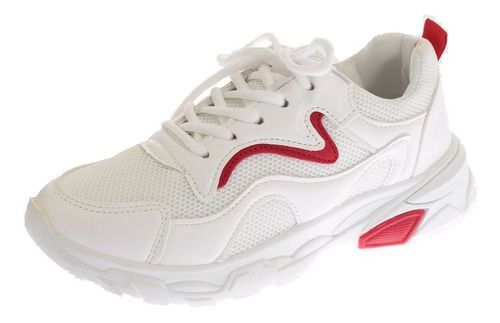 Zapatilla Blanco Rojo Vía Franca Mujer-4