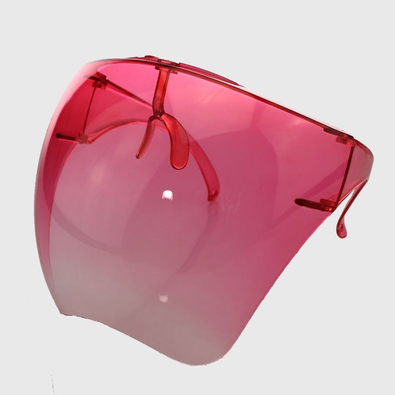 Escudo Rostro Completo Policarbonato Rosado Vía Franca-1
