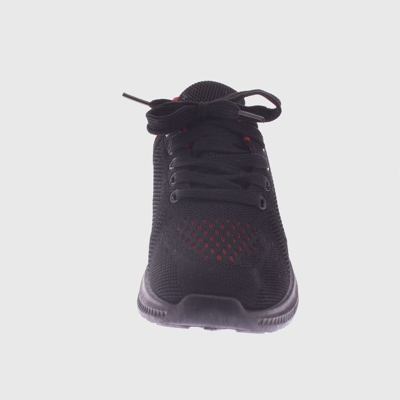 Zapatilla Kids Negro Rojo Vía Franca Niño-2