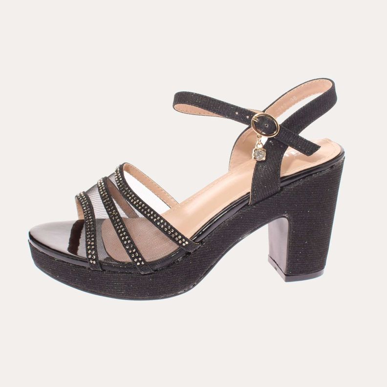 Zapato Tacón Negro Vía Franca Mujer Art: 52212BLACK-1