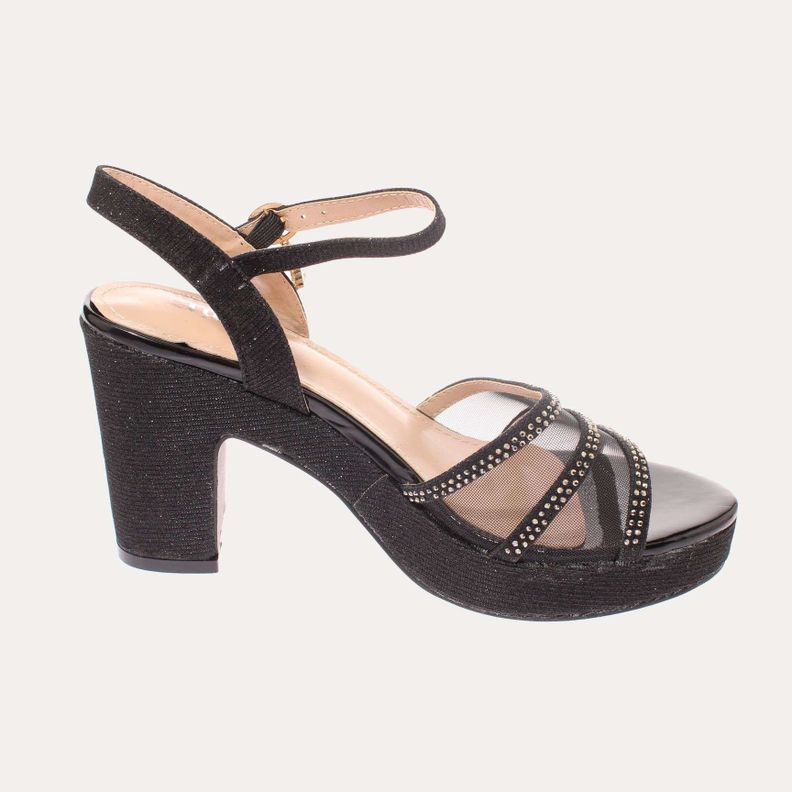 Zapato Tacón Negro Vía Franca Mujer Art: 52212BLACK-3