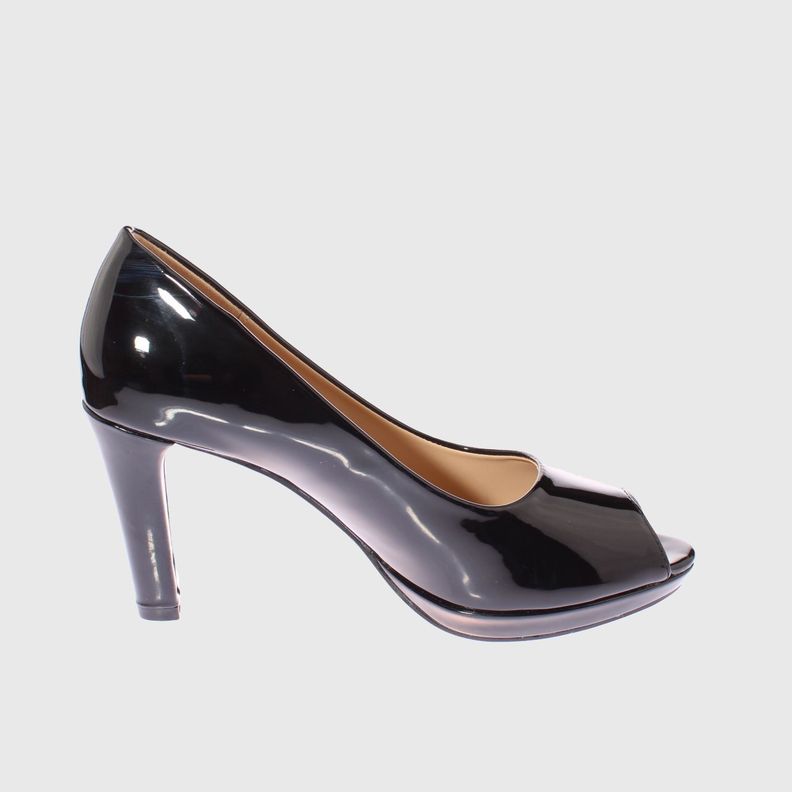 Zapato Terraplén Negro Vía Franca. Mujer-7