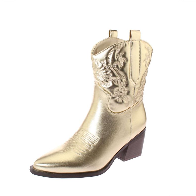 Bota Vaquera Dorado Vía Franca Mujer Art: 5CC248GOLD-0