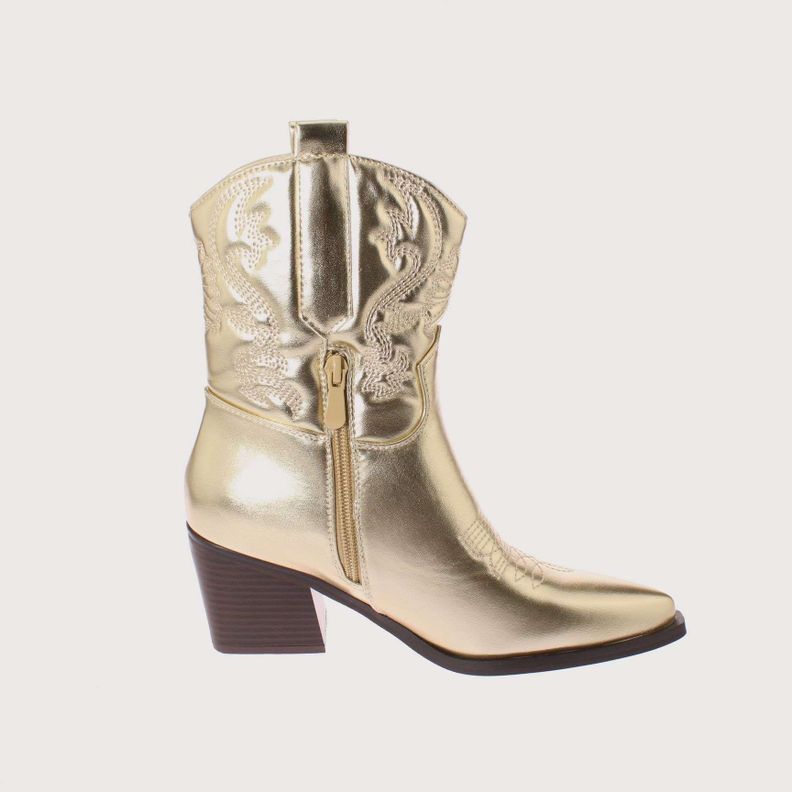 Bota Vaquera Dorado Vía Franca Mujer Art: 5CC248GOLD-3