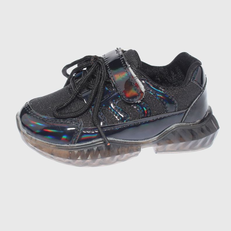 Zapatilla Luces Negro Vía Franca Unisex-1