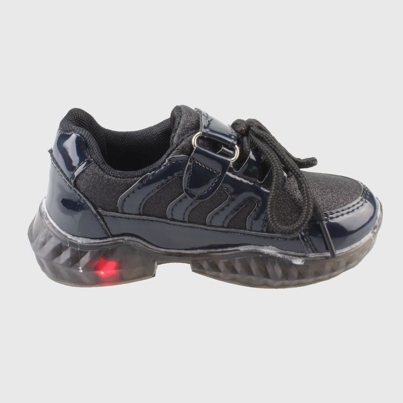 Zapatilla Luces Negro Vía Franca Unisex-3