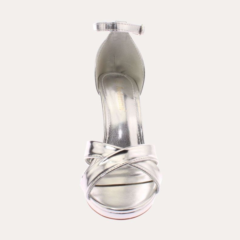 Zapato Tacón Plateado Vía Franca Mujer Art: 5M230SILVER-2