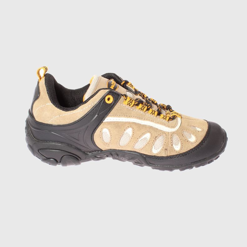 Zapatilla Outdoor Negro/Camel/Amarillo Vía Franca Niño-3