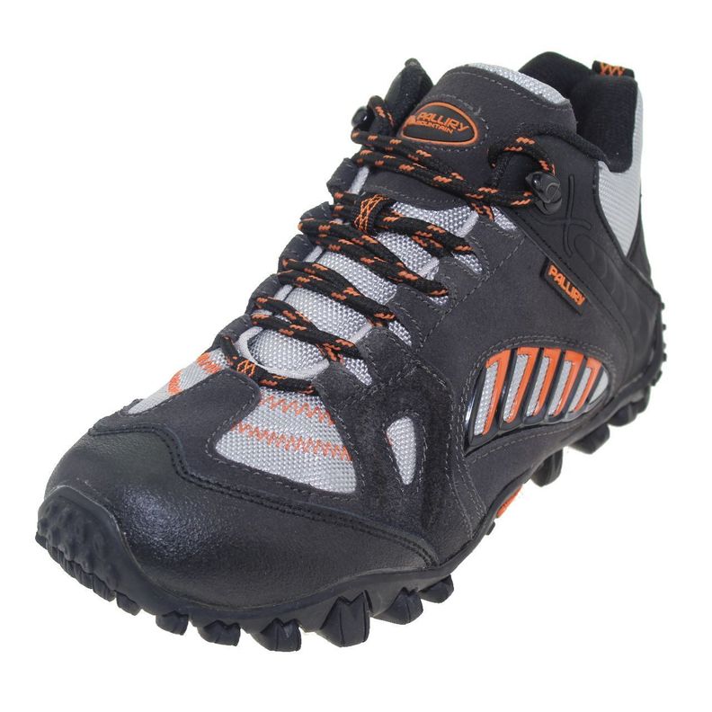 Zapatilla Outdoor Negro/Gris/Naranjo Vía Franca Niño-0