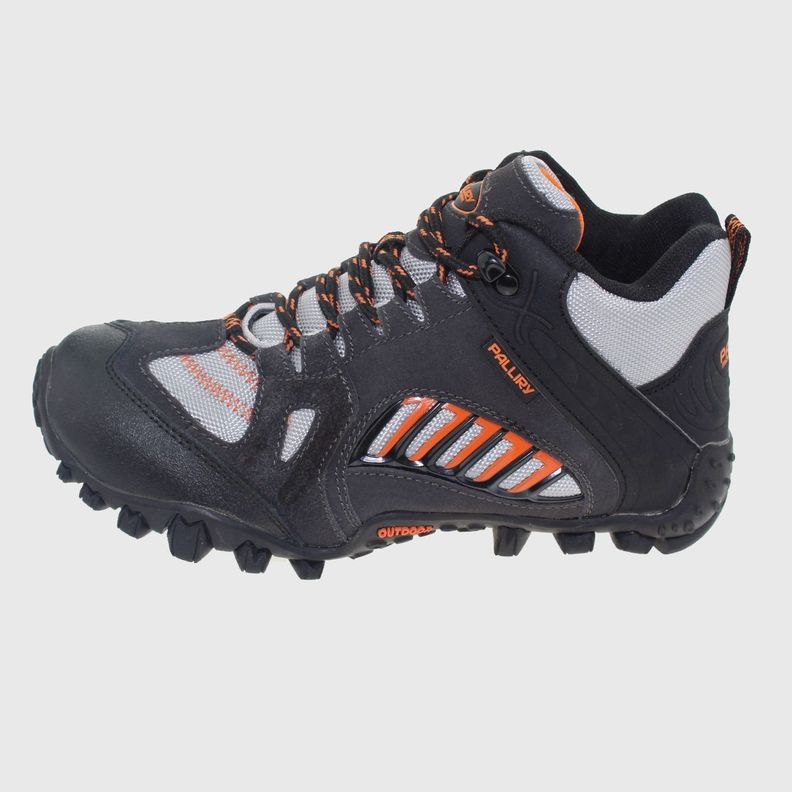 Zapatilla Outdoor Negro/Gris/Naranjo Vía Franca Niño-1