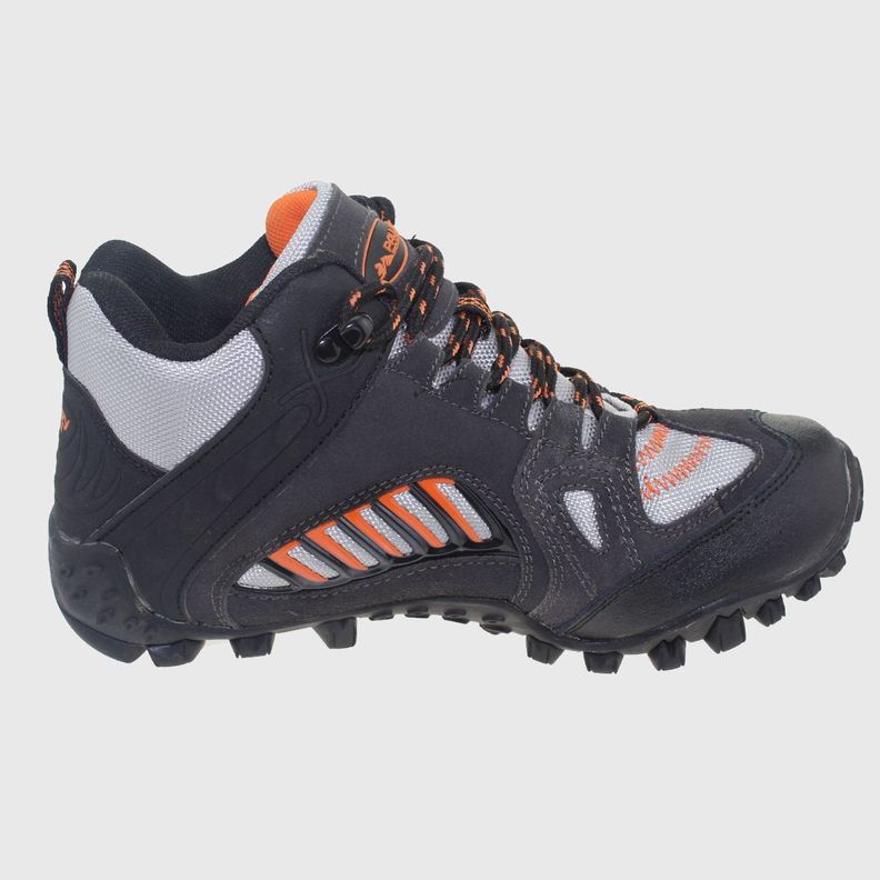 Zapatilla Outdoor Negro/Gris/Naranjo Vía Franca Niño-2