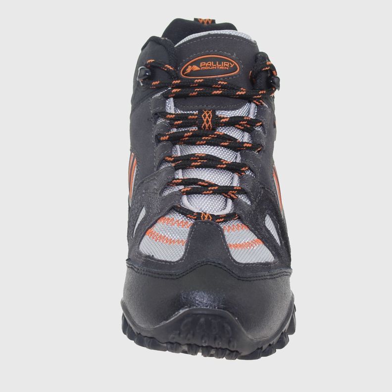 Zapatilla Outdoor Negro/Gris/Naranjo Vía Franca Niño-4