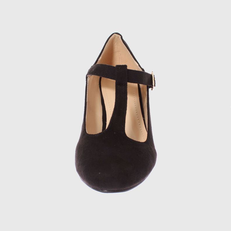 Zapato Taco Negro Vía Franca Mujer-2