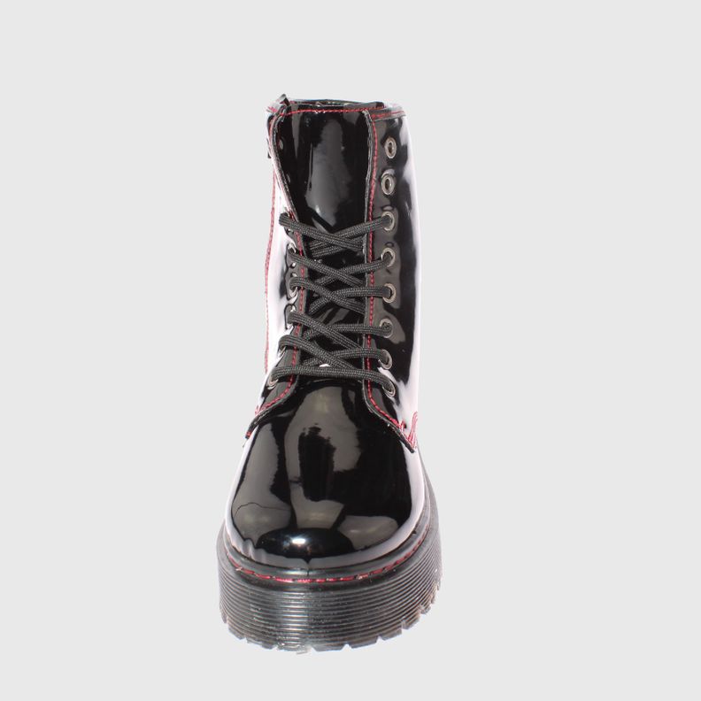 Botin Negro/Rojo Vía Franca Mujer-2