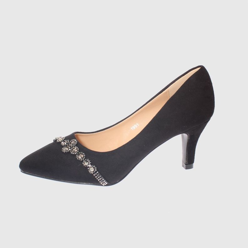 Zapato taco Negro Vía Franca Mujer-1