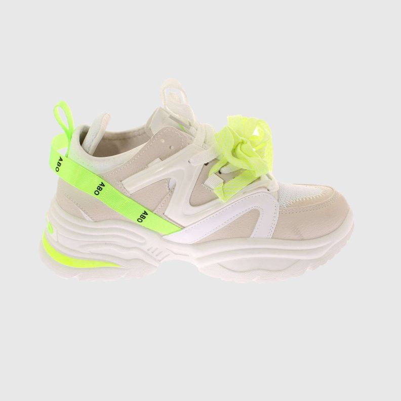 Zapatilla Blanco/Verde Vía Franca Mujer-3