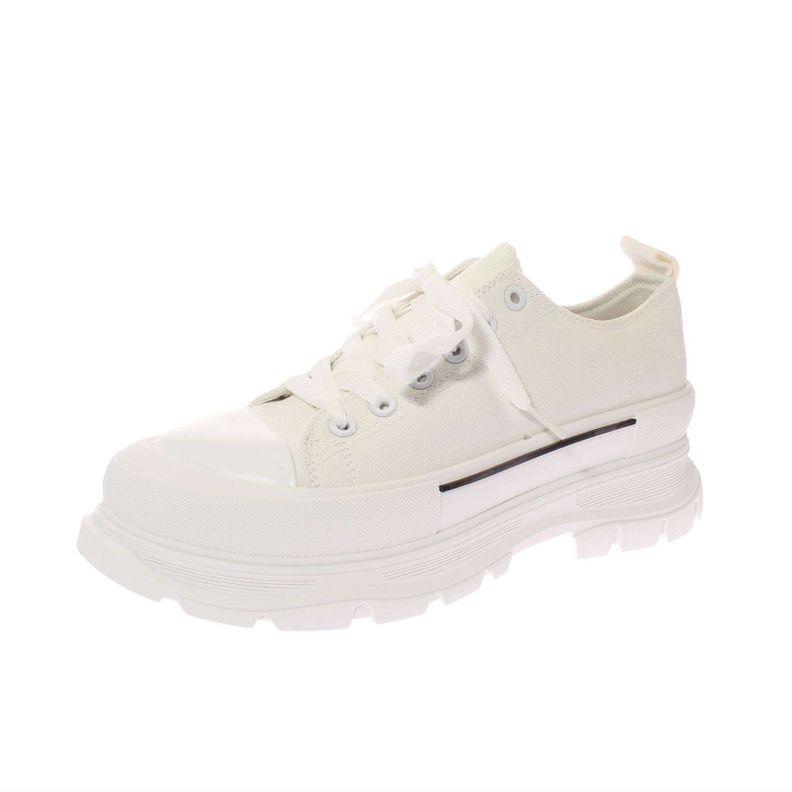 Zapatilla Lona Blanco Vía Franca Mujer-0
