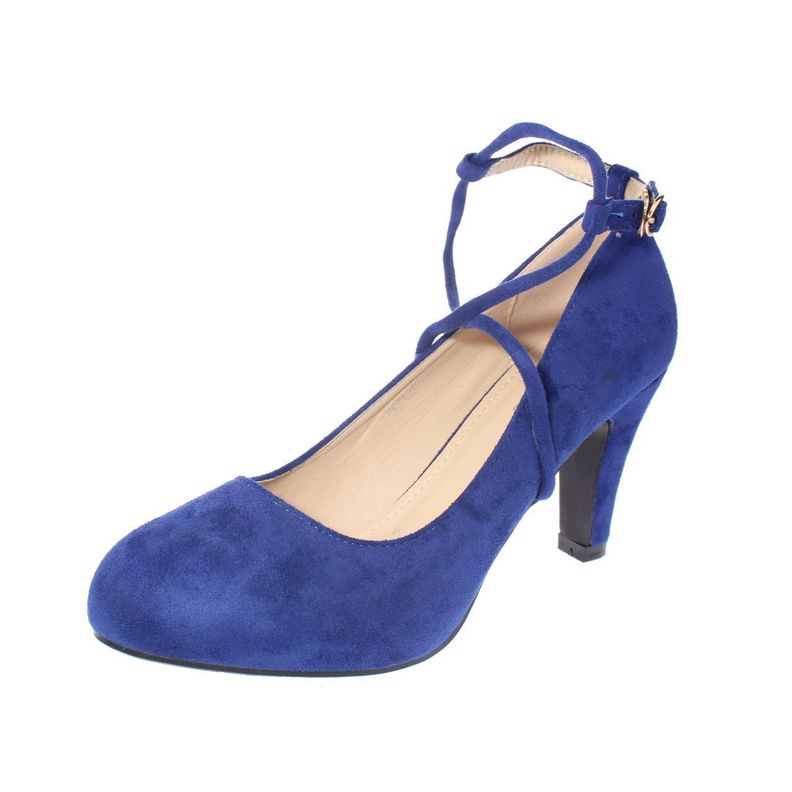 Zapato taco Azul Vía Franca Mujer-0