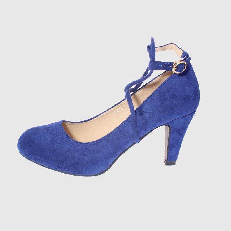 Zapato taco Azul Vía Franca Mujer-1
