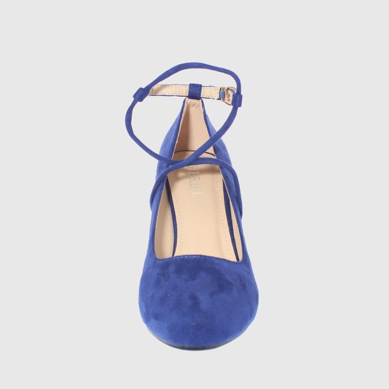 Zapato taco Azul Vía Franca Mujer-2